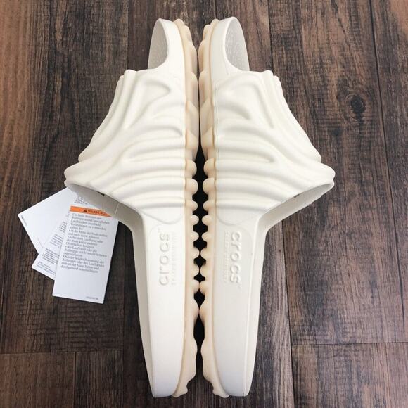 Salehe Bembury X Crocs The Pollex Slide Sandal Lightweight Size 12 Parsnip Cream - Picture 6 of 9